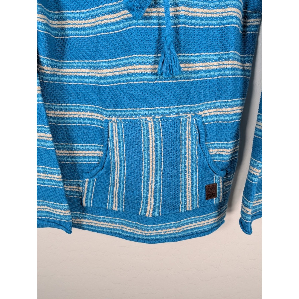 Dixxon Flannel Co. Baja Hoodie Pullover Women Small Striped Knit Kangaroo Pocket - Picture 4 of 11